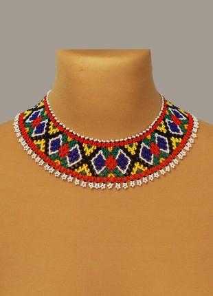 Handmade bead bib necklace for woman5 photo