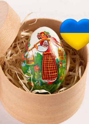 Folk Art Easter Egg and Stand, Ukrainian Pysanka, Petrykivka Hand Painted2 photo