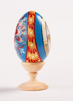 Nativity Easter Egg and Stand, Ukrainian Pysanka, Petrykivka Hand Painted3 photo