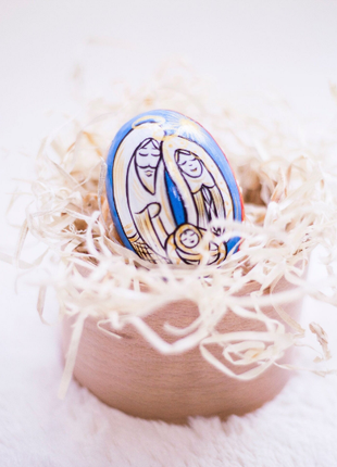 Nativity Easter Egg and Stand, Ukrainian Pysanka, Petrykivka Hand Painted9 photo