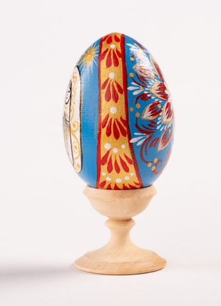 Nativity Easter Egg and Stand, Ukrainian Pysanka, Petrykivka Hand Painted10 photo