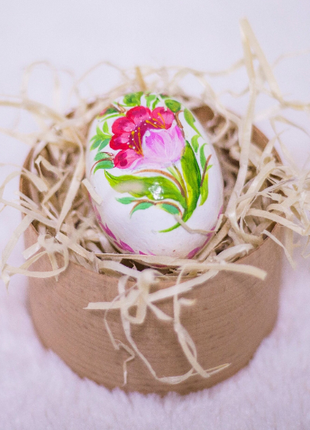 Spring Rose Easter Egg and Stand, Ukrainian Pysanka, Petrykivka Hand Painted2 photo