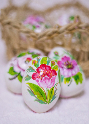 Spring Rose Easter Egg and Stand, Ukrainian Pysanka, Petrykivka Hand Painted5 photo