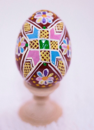 Decorative Art Easter Egg and Stand, Ukrainian Pysanka4 photo