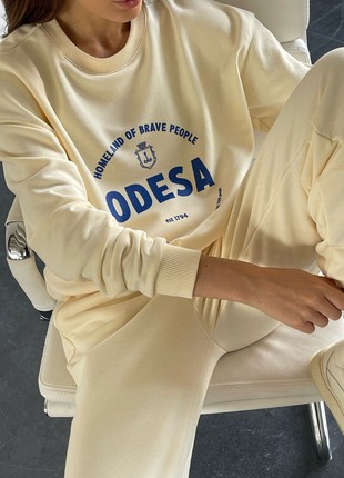 Sweatshirt with Odesa print in milk4 photo