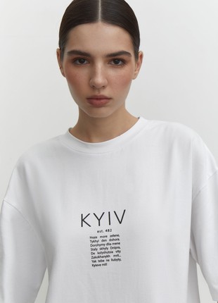 T-shirt with Kyiv print in white