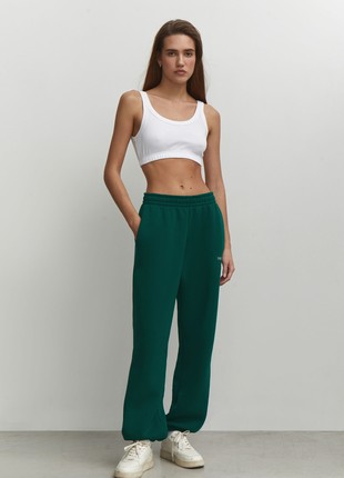 Jogger pants in green2 photo