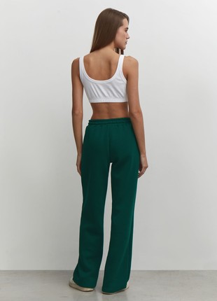 Wide jogger pants in green3 photo