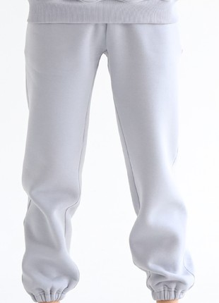 Women's Cotton Jogger Pants with Fleece | Grey color | Made in Ukraine | Rebellis