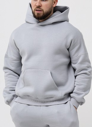 Men's Fleece Hoodie | Grey color | Made in Ukraine | Rebellis