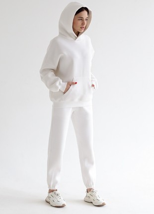 Tracksuits with Fleece - Hoodie and joggers - Milk color - Made in Ukraine - Rebellis