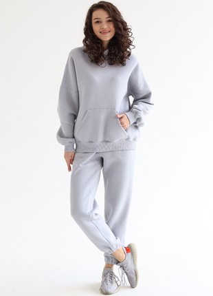Tracksuits with Fleece - Hoodie and joggers - Grey color - Made in Ukraine - Rebellis1 photo