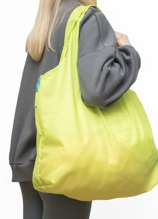 Shopper bag made from recycled plastic bottles ♻️, lime3 photo