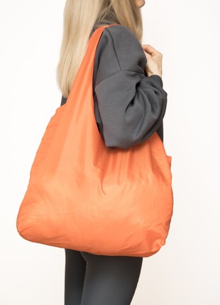 Shopper bag made from recycled plastic bottles ♻️, orange3 photo
