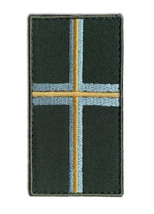 CHEVRON ON VELCRO CHAPLAIN SHOULDER STRAP 5X9.5 CM