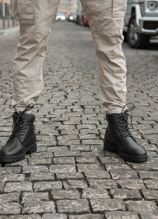 High winter shoes for men, genuine leather and fur, "PS 590"9 photo