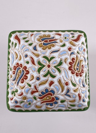 Tea box. crimean tatar ceramic plate in the author's style «quru isar»4 photo