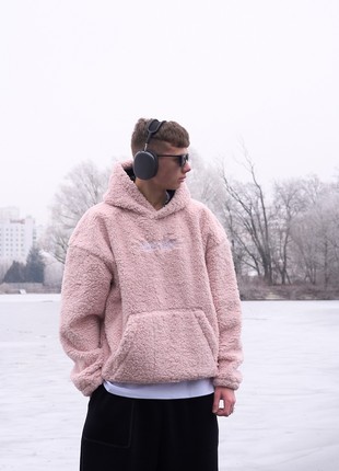 Warm oversized hoodie OGONPUSHKA Toxic pink8 photo