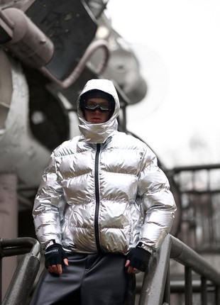 Winter men's down jacket OGONPUSHKA Homie 2.0 silver6 photo