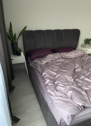 Purple satin duvet cover 220x240 (88"x96")3 photo