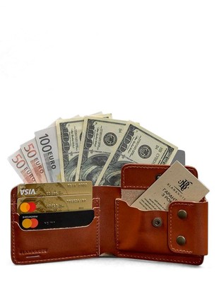 Men's leather wallet Zeus 9.0 light brown Be bravery (BN-PM-9-k-b)3 photo