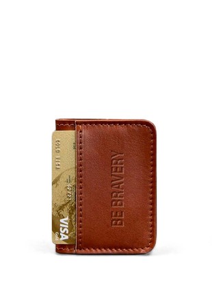 Slim Leather Business Card Holder 4.0 light brown Be bravery (BN-KK-4-k-b)4 photo