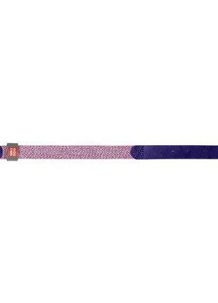 WAUDOG Classic genuine leather and recycled cotton dog collar, S, W 15 mm, L 27-36 cm Purple2 photo