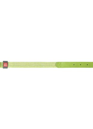 WAUDOG Classic genuine leather and recycled cotton dog collar, L, W 25 mm, L 38-49 cm Green2 photo