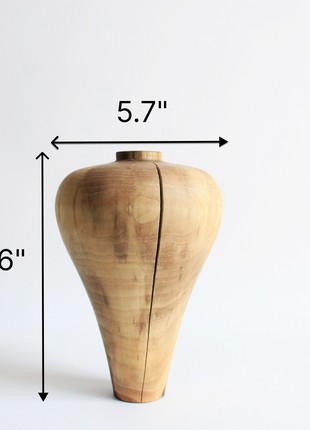 decorative vase in rustic style, handmade unique wooden deco2 photo