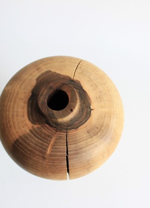 decorative vase in rustic style, handmade unique wooden deco7 photo