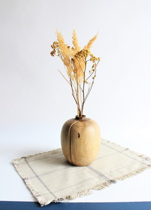Unique vase handmade, natural wooden dried flower vase8 photo