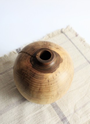Unique vase handmade, natural wooden dried flower vase10 photo
