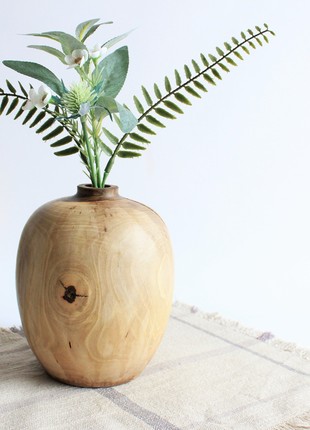 Unique vase handmade, natural wooden dried flower vase3 photo