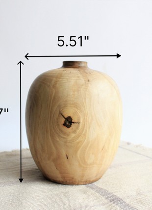 Unique vase handmade, natural wooden dried flower vase2 photo