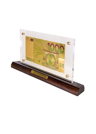 Banknote 1000 EUR (euro) in a box 14.5*28 cm1 photo