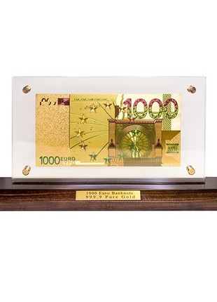 Banknote 1000 EUR (euro) in a box 14.5*28 cm2 photo