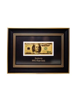 Panel "Banknote 100 USD" in a frame 33*23 cm