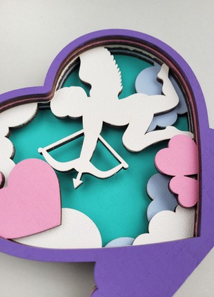 Joyki 3d wooden coloring book creativity kit «Cupid purple»7 photo