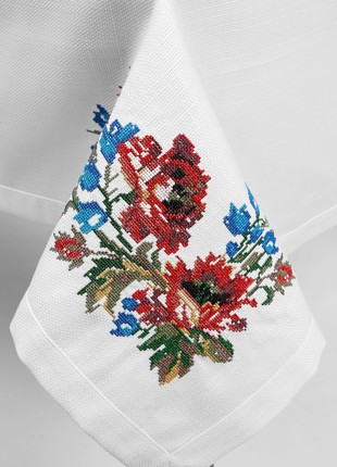 Tablecloth with embroidery "National motifs" 1.80*1.35m 76-21/091 photo