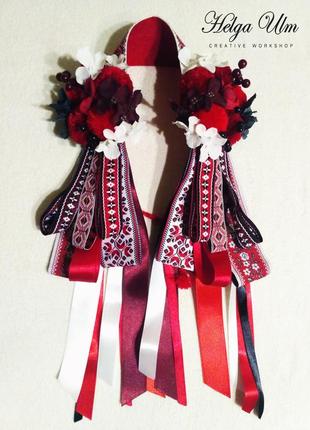 The headdress for the Ukrainian Vushka costume (summer) is red4 photo