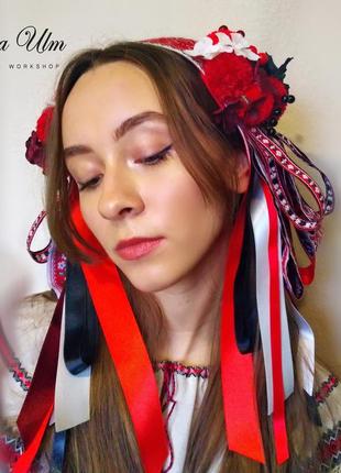 The headdress for the Ukrainian Vushka costume (summer) is red10 photo