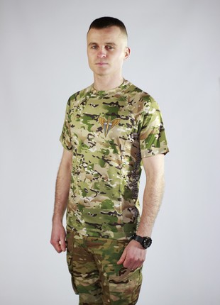 T-shirt military AIRBORNE FORCES OF UKRAINE colour mc kramatan tactical design3 photo
