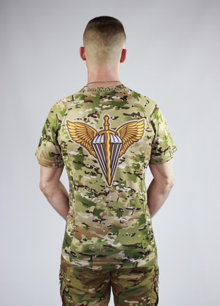 T-shirt military AIRBORNE FORCES OF UKRAINE colour mc kramatan tactical design2 photo