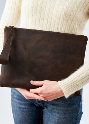 Leather personalized makeup bag9 photo