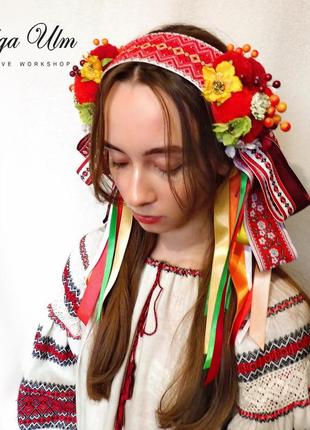 The headdress for the Ukrainian Vushka costume (summer) is orange9 photo