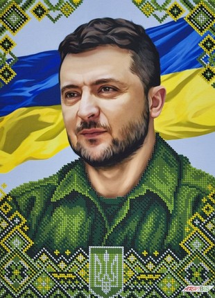 Zelenskyy V.O. President of Ukraine Kit Bead Embroidery a3h_4761 photo