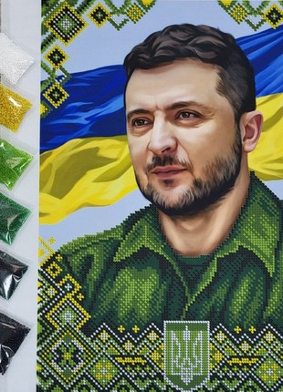 Zelenskyy V.O. President of Ukraine Kit Bead Embroidery a3h_4762 photo