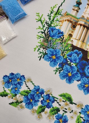 Easter Towel with St. Andrew's Church Kit Bead Embroidery 91564 photo