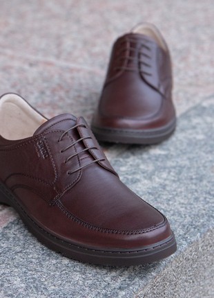 Brown men's shoes made of 100% genuine leather3 photo
