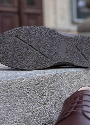 Brown men's shoes made of 100% genuine leather7 photo